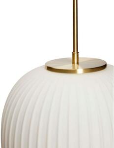Hübsch - Serene Lampa Wisząca Ø32 Opal/Brass