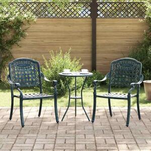 Krzesło ogrodowe 2 szt. zielony 55 x 56,5 x 91cm aluminium