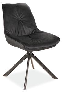 Obrotowe krzesło Boogie I tapicerowane tkaniną typu velvet