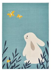 Niebieski dywan dziecięcy Zala Living Design Bunny Lottie, 120x170 cm