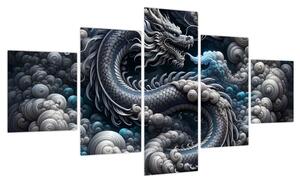 Obraz – Smok w dymie (125x70 cm)