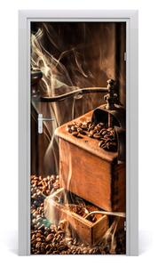 Naklejka na drzwi samoprzylepna Ziarna kawy
