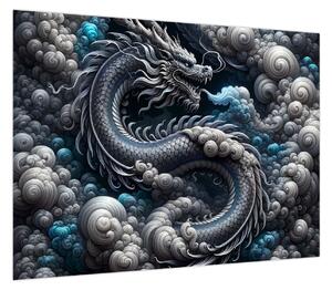 Obraz – Smok w dymie (70x50 cm)