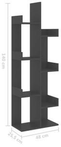 Regał na książki, czarny 48x25,5x140 cm materiał drewnopochodny