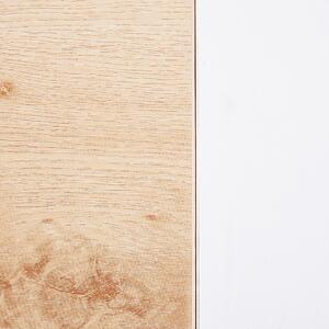 Biurko jasne drewno z białym 120 x 60 cm z szufladą metalowa rama Hamden Beliani