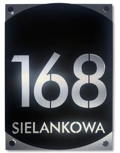 Tabliczka z numerem domu czarna aluminium 30x40