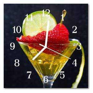 Zegar szklany kwadratowy Koktajl