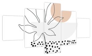 Obraz - Line art flowers N⁰3 (125x70 cm)