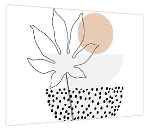 Obraz - Line art flowers N⁰3 (70x50 cm)
