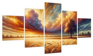 Obraz – Drzewo na polu (125x70 cm)