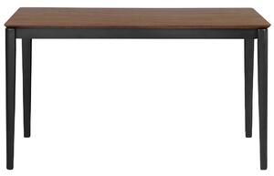 Stół do jadalni czarno-brązowy czteroosobowy drewniane nogi 135 x 80 cm Cedar Beliani