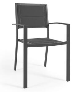 Szare aluminiowe krzesło zewnętrzne Kave Home Sirley
