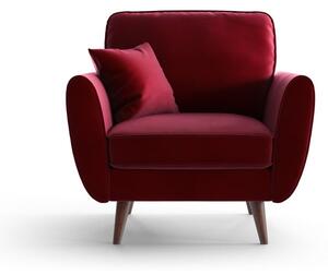 Czerwony aksamitny fotel My Pop Design Auteuil