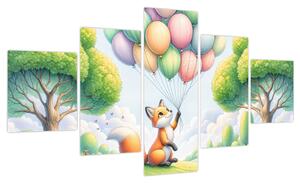 Obraz – Szczęśliwy lis (125x70 cm)