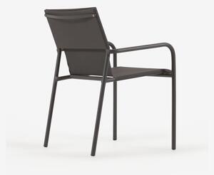 Czarne aluminiowe krzesło ogrodowe Kave Home Zaltana