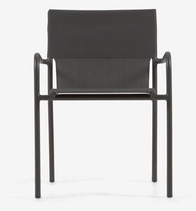 Czarne aluminiowe krzesło ogrodowe Kave Home Zaltana