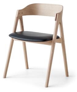 Krzesło z drewna dębowego ze skórzanym siedziskiem Findahl by Hammel Mette