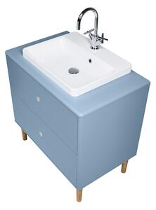 Jasnoniebieska wisząca szafka pod umywalkę 80x62 cm Color Bath – Tom Tailor