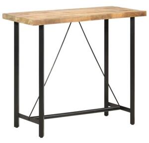 Stolik barowy, 120x58x107 cm, surowe drewno mango