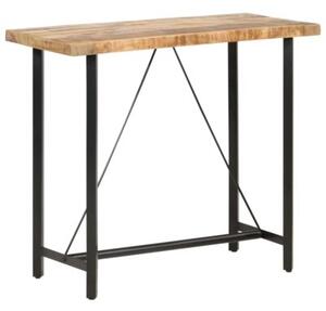Stolik barowy, 120x58x107 cm, surowe drewno mango