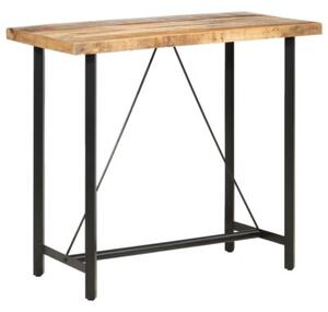 Stolik barowy, 120x58x107 cm, surowe drewno mango