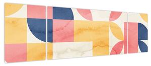 Obraz - Abstrakcja z wzorami retro (170x50 cm)