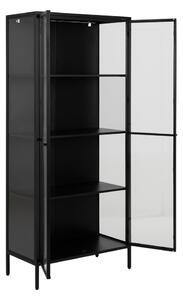 Czarna metalowa witryna Actona Newcastle, wys. 180 cm
