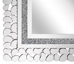Nowoczesne lustro ścienne wiszące prostokątne 60 x 90 cm srebrne Pabu Beliani
