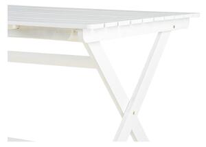 Biały stół ogrodowy z drewna akacji Bonami Essentials Natur, 114x88 cm