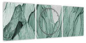 Obraz - Emerald Mountains N⁰1 (z zegarem) (90x30 cm)