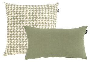 Zielono-biała poduszka ogrodowa Hartman Poule, 50x50 cm