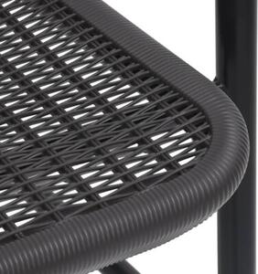 Krzesła ogrodowe, 4 szt., rattan syntetyczny i stal, 110 kg