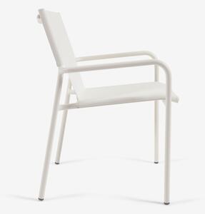 Białe aluminiowe krzesło ogrodowe Kave Home Zaltana