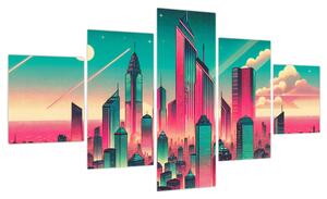 Obraz – Metropolia w stylu pop-art (125x70 cm)