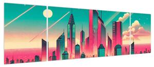 Obraz – Metropolia w stylu pop-art (170x50 cm)