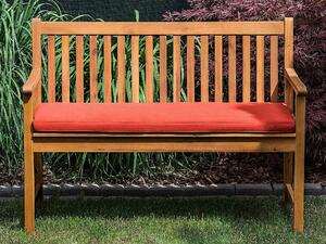 Poduszka siedziskowa na ławkę ogrodową 112 x 54 cm czerwona Vivara Beliani