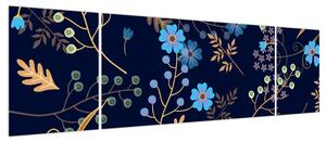 Obraz - Jesienne kwiaty (170x50 cm)