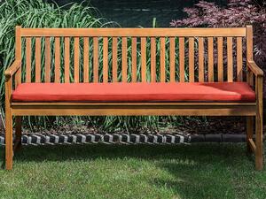Poduszka siedziskowa na ławkę ogrodową 152 x 54 cm czerwona Vivara Beliani
