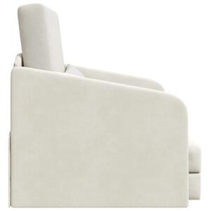 Sofa bed kremowy 65 x 80 x 83 cm aksamit