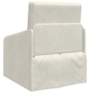 Sofa bed kremowy 65 x 80 x 83 cm aksamit