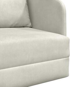 Sofa bed kremowy 65 x 80 x 83 cm aksamit