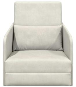 Sofa bed kremowy 65 x 80 x 83 cm aksamit
