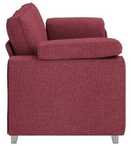 Sofa czerwone wino 219 x 77 x 82 cm tkanina