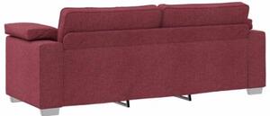 Sofa czerwone wino 219 x 77 x 82 cm tkanina