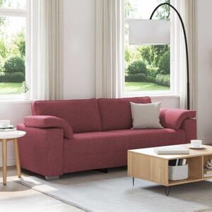 Sofa czerwone wino 219 x 77 x 82 cm tkanina