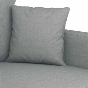 Sofa 2-osobowa, jasnoszara, 140 cm, tapicerowana tkaninÄ
