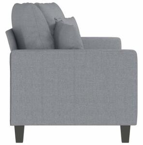 Sofa 2-osobowa, jasnoszara, 140 cm, tapicerowana tkaninÄ