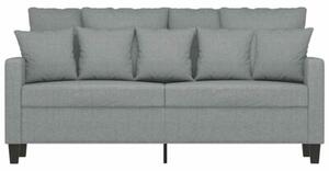 Sofa 2-osobowa, jasnoszara, 140 cm, tapicerowana tkaninÄ