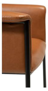 Brązowe krzesło do jadalni z imitacji skóry DAN-FORM Denmark Vale