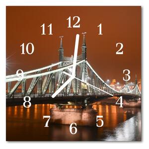 Zegar szklany kwadratowy Most